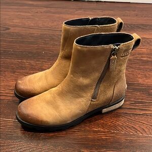 Sorel Emelie Camel Waterproof Ankle Boots